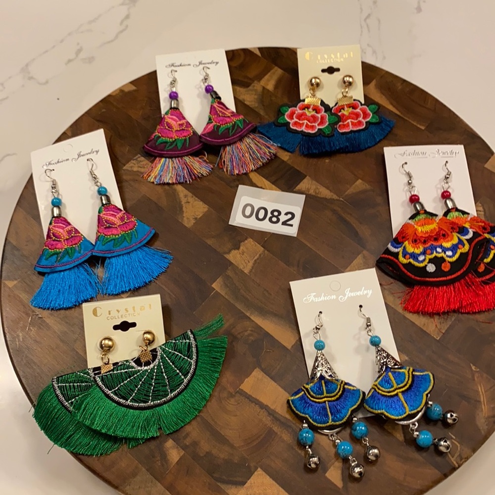 Tassel earrings set of 6